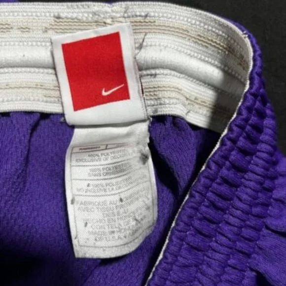 Men’s Basketball Shorts Purple And White Size XL With Draw String - Picture 6 of 8